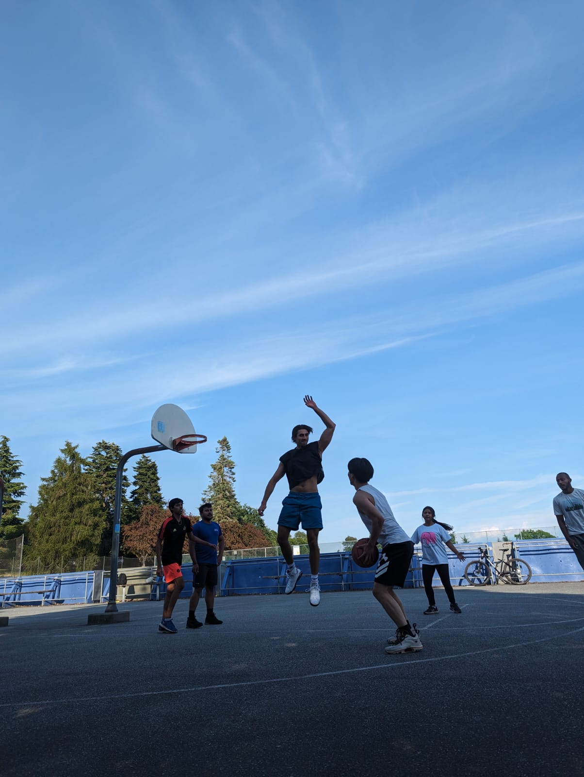 Ryan playing basketball