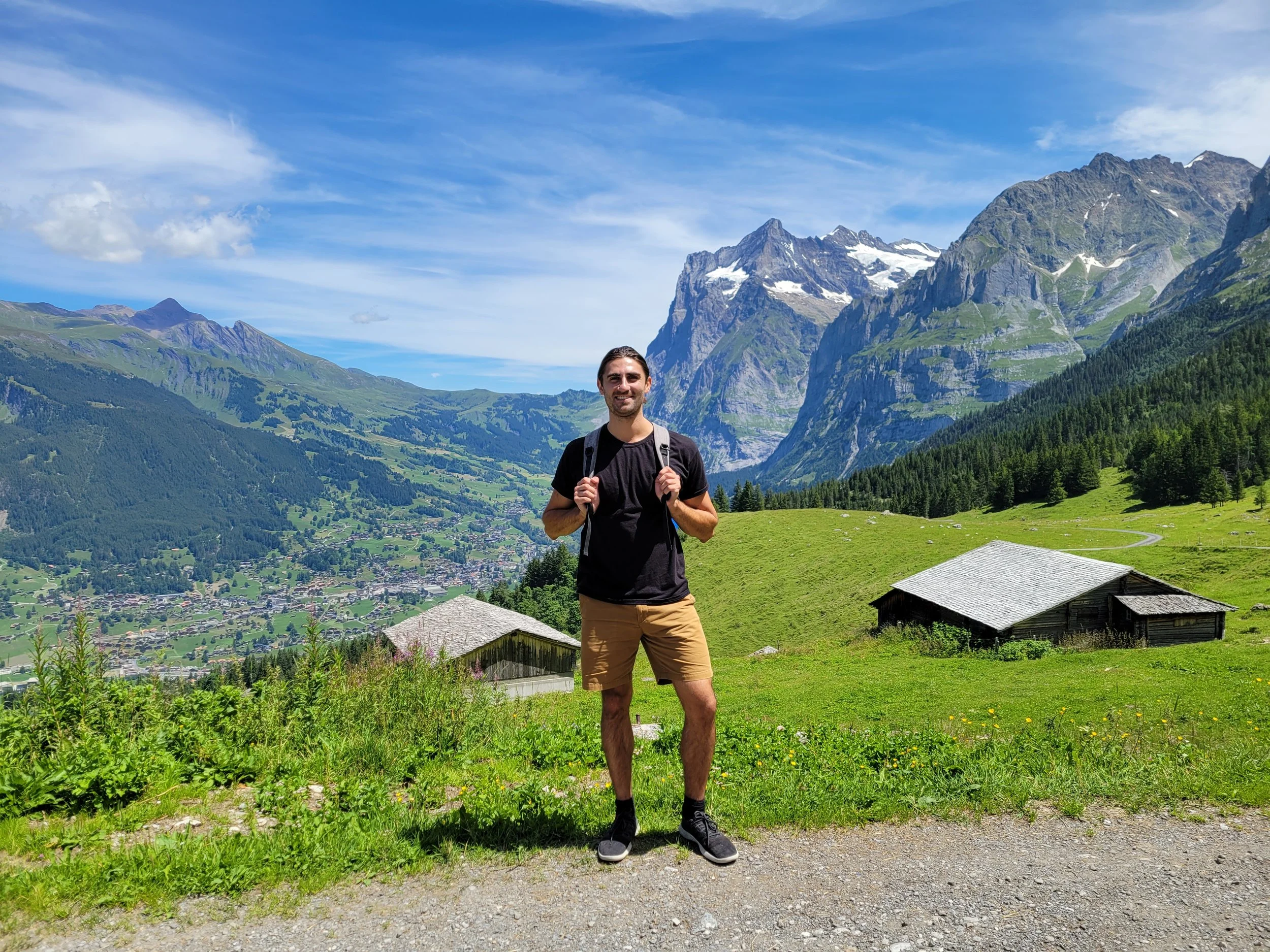 Ryan Smith hiking in the Swiss Alps